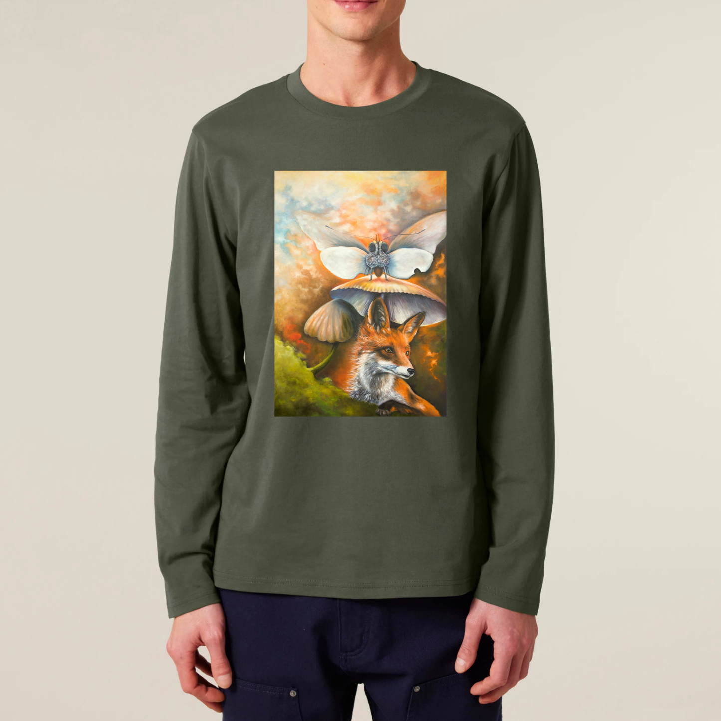 UNISEX MARŠKINĖLIAI ILGOMIS RANKOVĖMIS SU SPAUDINIU,,LAIKAS’’