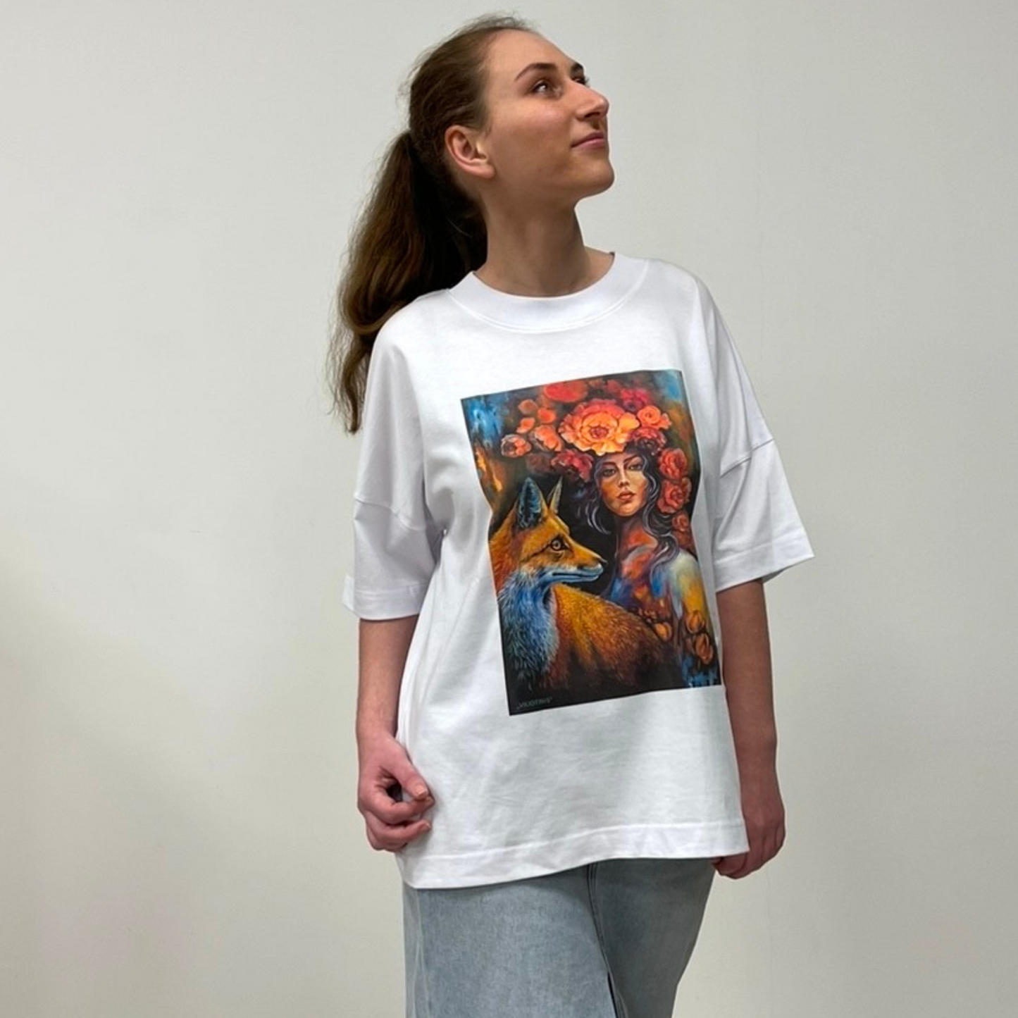 UNISEX OVERSIZE MARŠKINĖLIAI SU SPAUDINIU ,,VILIOTINIS ’’