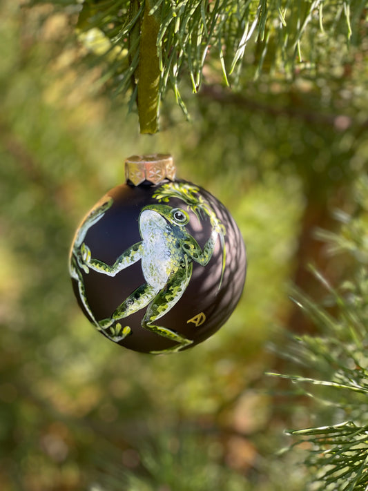 Rankų darbo eglutės burbulas su miniatiūrine tapyba | Vienetinis meno kūrinys