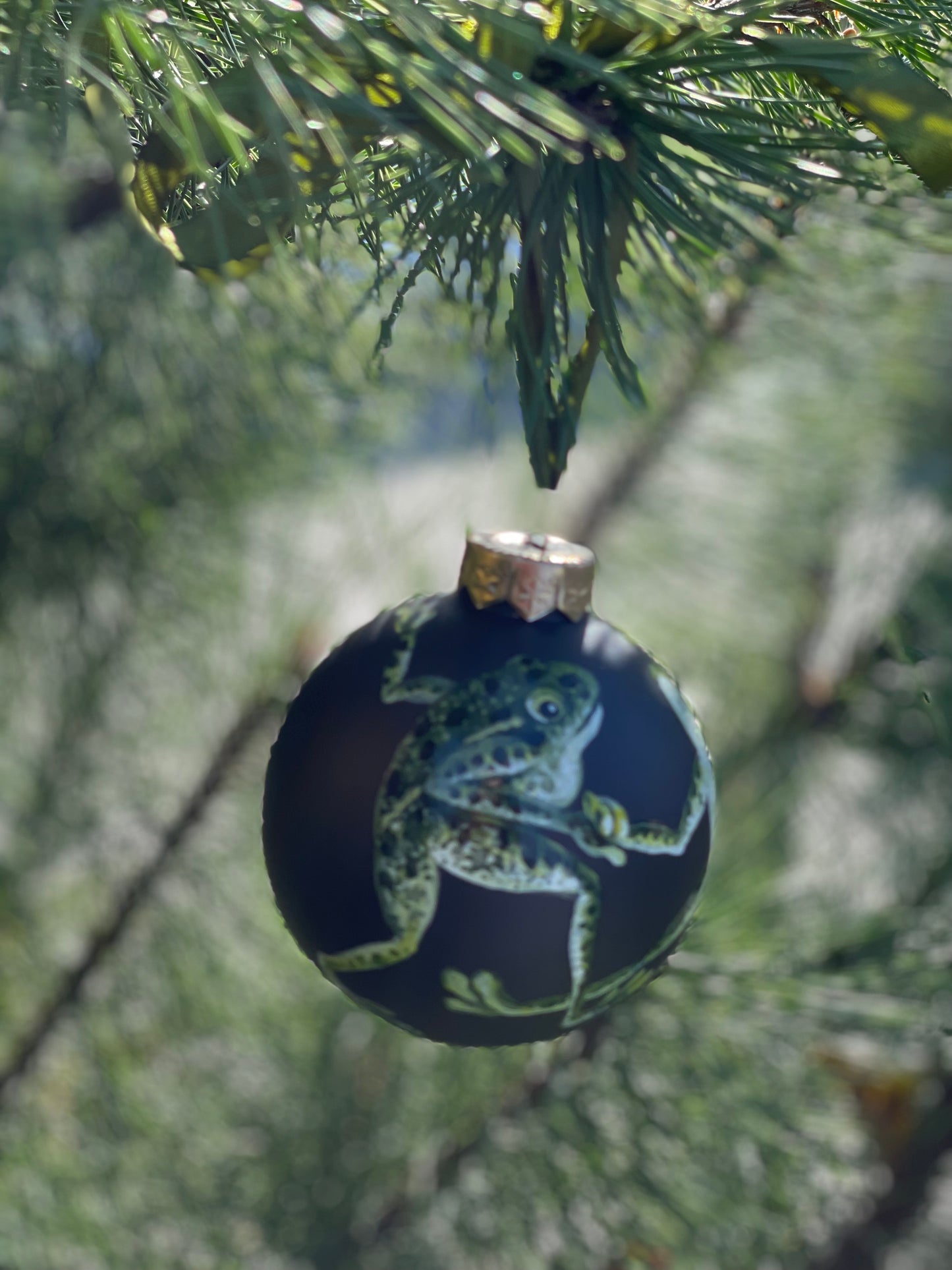 Rankų darbo eglutės burbulas su miniatiūrine tapyba | Vienetinis meno kūrinys