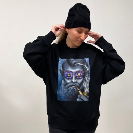 UNISEX OVERSIZE DŽEMPERIS SU MENINIU SPAUDINIU ,,LAISVAS’’