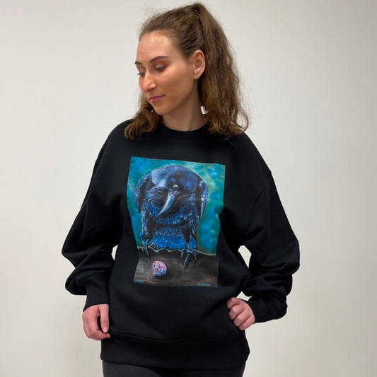 UNISEX OVERSIZE DŽEMPERIS SU MENINIU SPAUDINIU,,BLIZGESYS’’